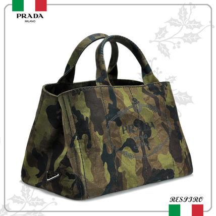 PRADA【3色】大人気のカモフラージュ(迷彩)2WayカナパトートM B2642B